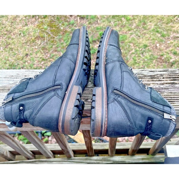 BUCKLE OUTPOST MAKERS BLACK LEATHER EVERET BOOTS SIZE 10.5 main image 15